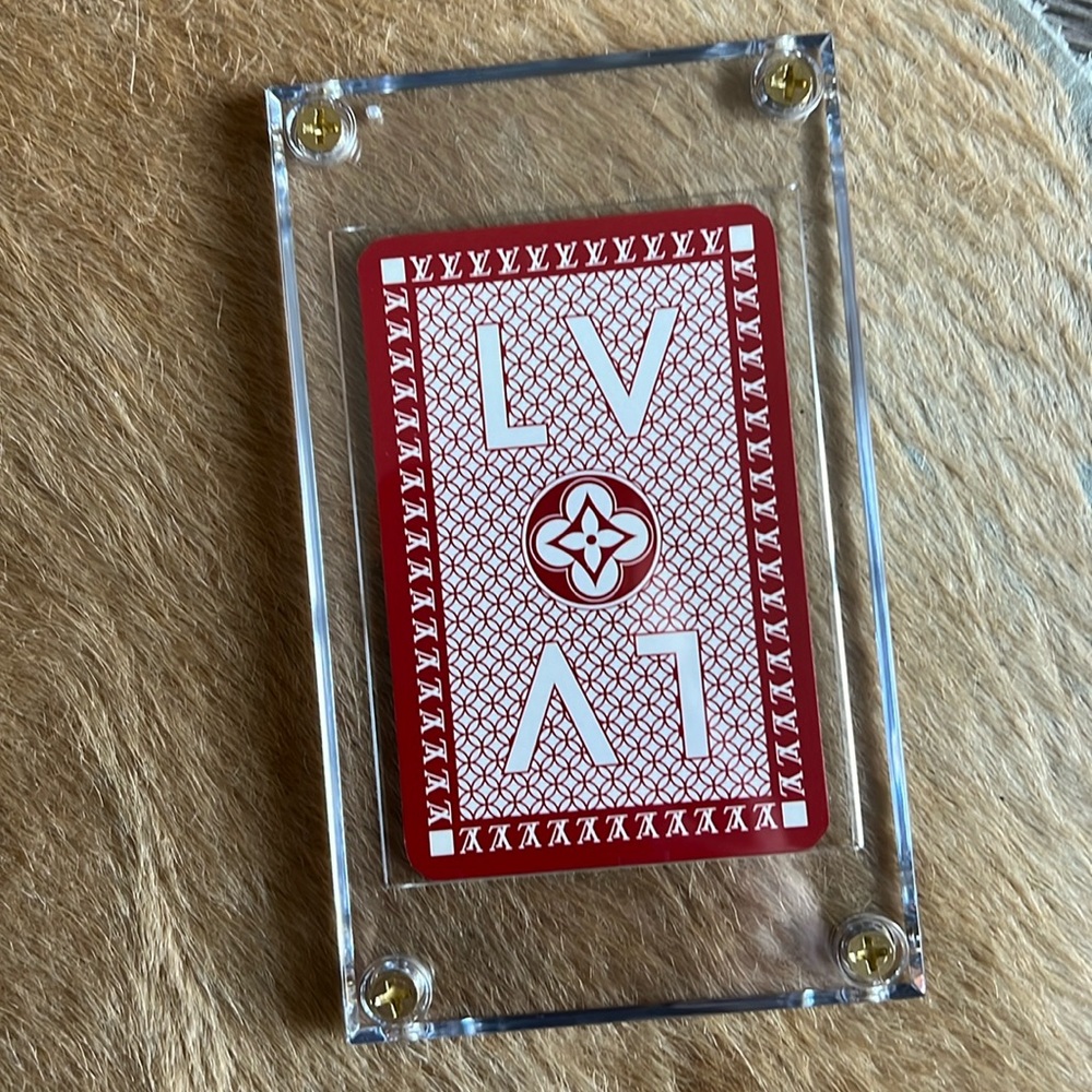 Louis Vuitton Authentic 4 of Clubs Playing Card - Mint Condition In Case